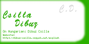 csilla dibuz business card